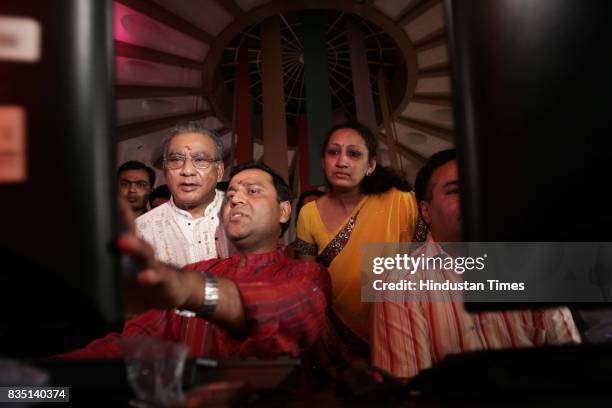 Diwali Festival: Stock brokers celebrate Diwali at the Bombay Stock Exchange building on Friday.