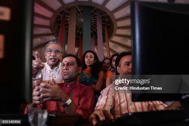 Diwali Festival: Stock brokers celebrate Diwali at the Bombay Stock Exchange building on Friday.