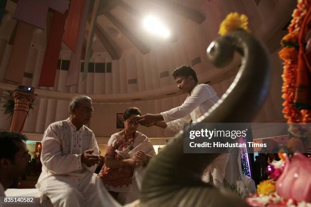 Diwali Festival: Stock brokers celebrate Diwali at the Bombay Stock Exchange building on Friday.