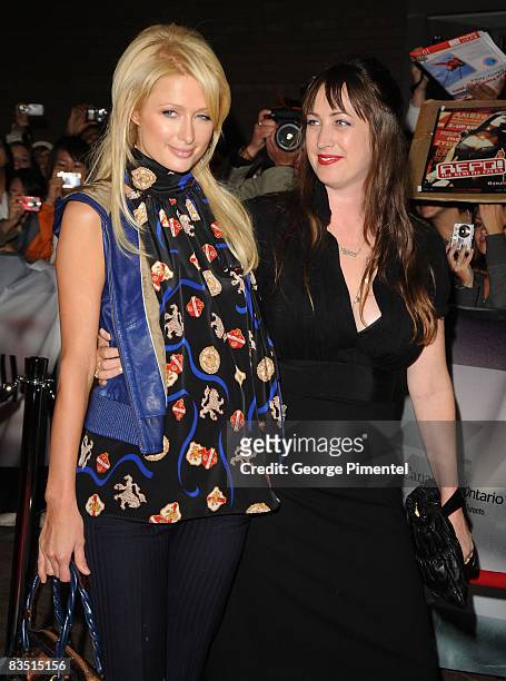 Socialite Paris Hilton and director Adria Petty arrive at the "Paris, Not France" film premiere held at Reyerson Theatre during the 2008 Toronto...