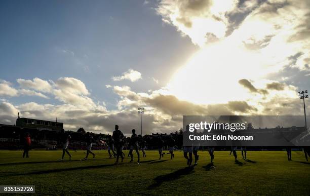 Cork , Ireland - 18 August 2017; Cork City players warm up ahead of the SSE Airtricity League Premier Division match between Cork City and Sligo...