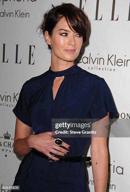 Lena Headey arrives at ELLE Magazine's 15th Annual Women in Hollywood Event at The Four Seasons Hotel on October 6, 2008 in Beverly Hills, California.