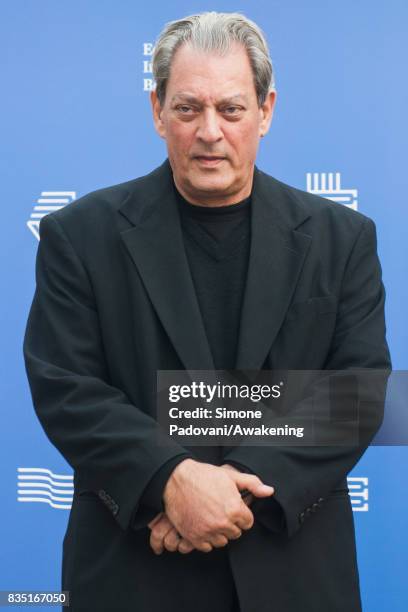 Paul Auster attends a photocall during the Edinburgh International Book Festival on August 18, 2017 in Edinburgh, Scotland.