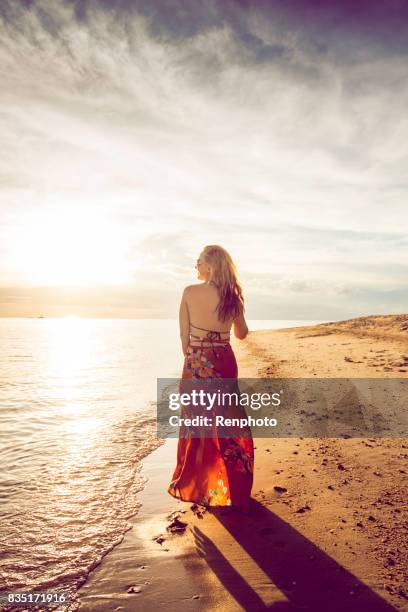 beautiful woman on the beach in thailand - renphoto stock pictures, royalty-free photos & images