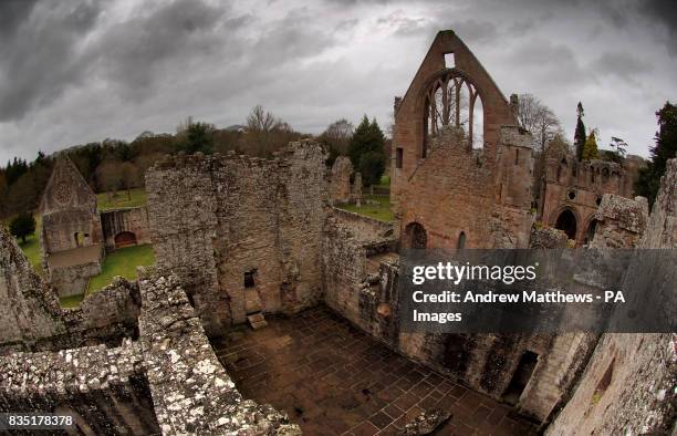 General view of the ruins of Dryburgh Abbey