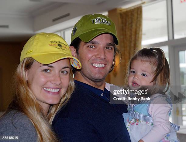 Vanessa Trump,Donald Trump Jr. And their 16 month old daughter Kai Madison Trump attend the 2008 Eric Trump Foundation Golf Outing at the Trump...