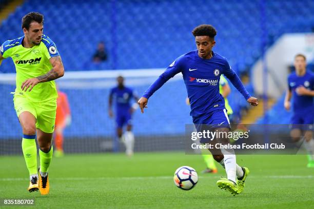 Chelsea's Jacob Maddox during the Chelsea v Derby County Premier League 2 Match at Stamford Bridge on August 18, 2017 in London, England.