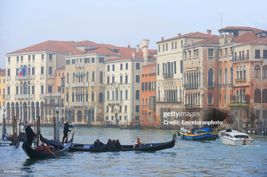 Traffic in Grand canal,Venice.