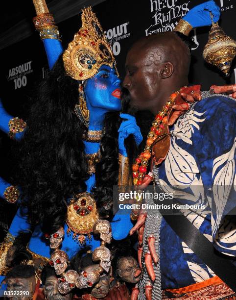 Heidi Klum and Seal attend the Absolut 100 and Heidi Klum's Halloween Party at 1 Oak on October 31, 2008 in New York City.