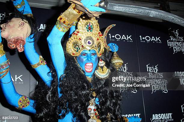 Personality/supermodel Heidi Klum attends her 9th annual Halloween party presented by Absolut 100 at 1 OAK on October 31, 2008 in New York City.