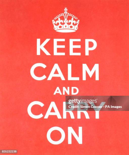 Keep Calm and Carry on sign
