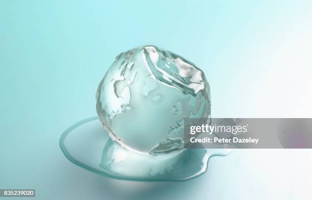 melting icecaps global warming - earth destruction stock pictures, royalty-free photos & images