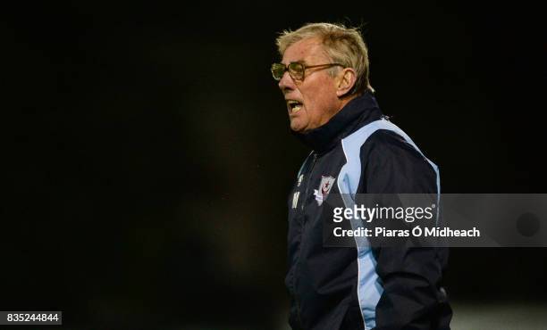 Bray , Ireland - 18 August 2017; Drogheda United manager Pete Mahon during the SSE Airtricity League Premier Division match between Bray Wanderers...