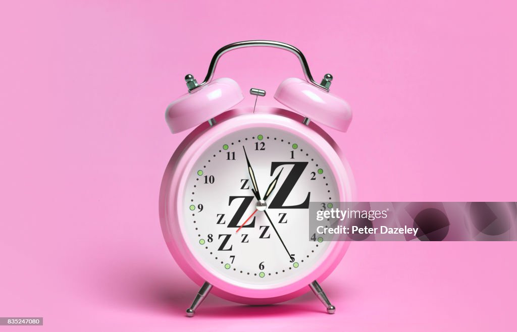 PINK ALARM CLOCK WITH ZZzzs