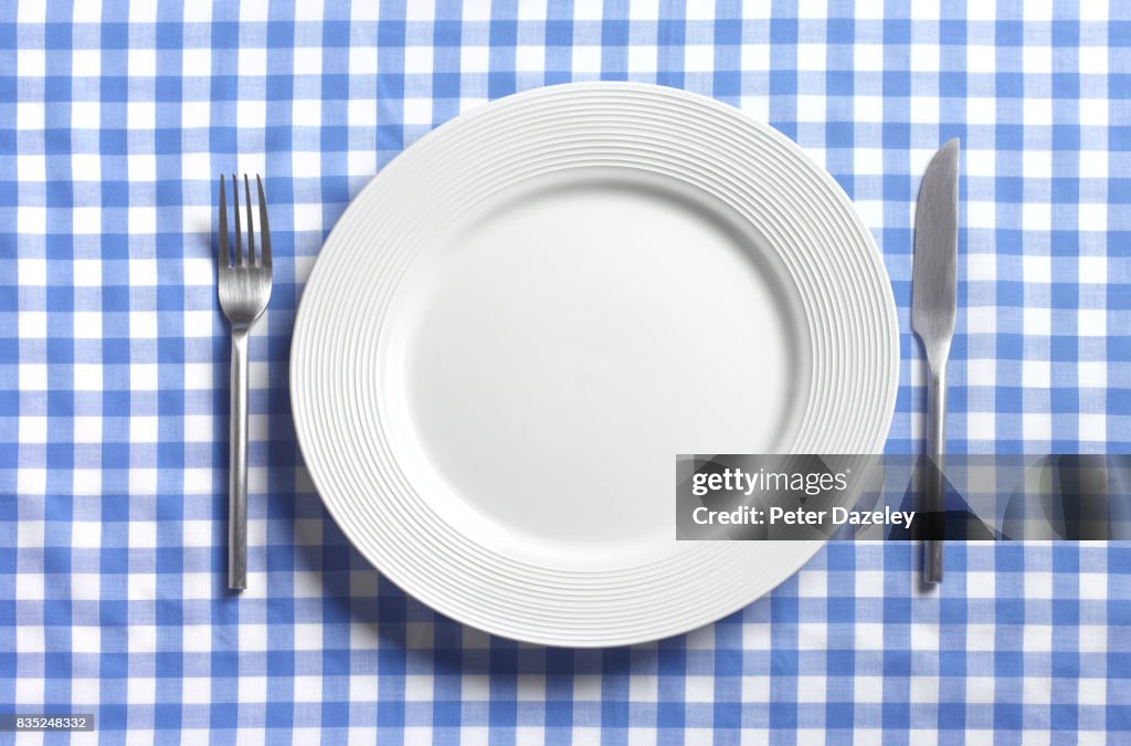 EMPTY PLATE WITH COPY SPACE