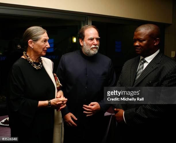 Orcillia Oppenheimer, Nicky Oppenheimer , the chairman of De Beers and guest attend the 80th bithday celebration of Prince Mangosuthu Buthulezi at...