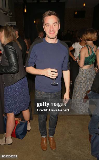 Playwright James Graham attends the press night after party for "Against" at The Almeida Theatre on August 18, 2017 in London, England.