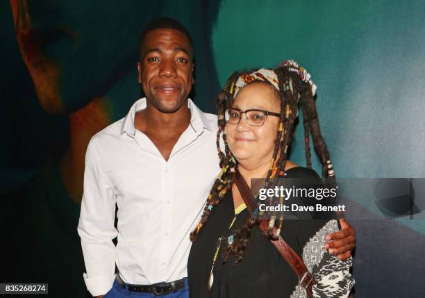 Cast members Fehinti Balogun and Naomi Wirthner attend the press night after party for "Against" at The Almeida Theatre on August 18, 2017 in London,...
