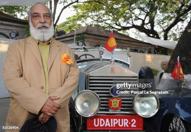 The Maharaja of Udaipur attends the 'Travel With Style' Concours at Royal Western India Turf Club on November 1, 2008 in Mumbai , India.