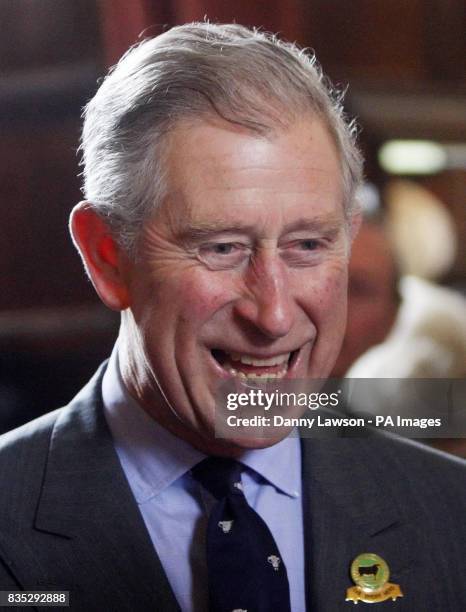The Prince of Wales at the launch of the Red Squirrel Survival Trust at Levens Hall in Cumbria.