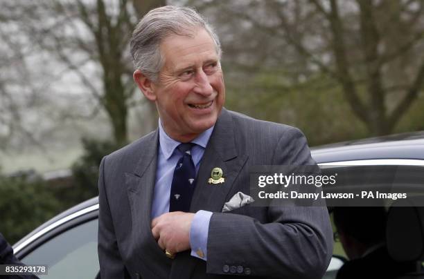 The Prince of Wales arrives at the launch of the Red Squirrel Survival Trust at Levens Hall in Cumbria.