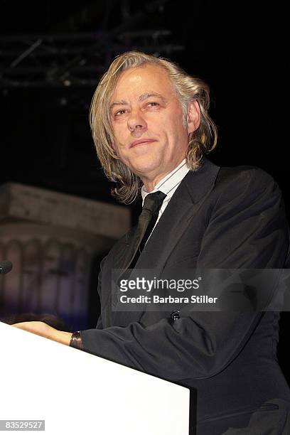 Bob Geldof during his speech at the UNESCO Benefit Gala for Children 2008 at Hotel Maritim on November 1, 2008 in Cologne, Germany.