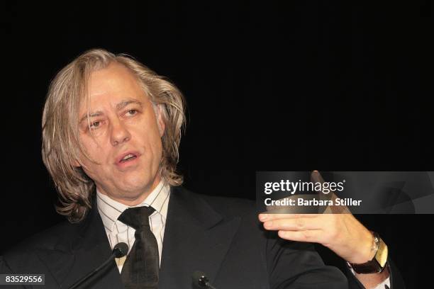 Bob Geldof during his speech at the UNESCO Benefit Gala for Children 2008 at Hotel Maritim on November 1, 2008 in Cologne, Germany.