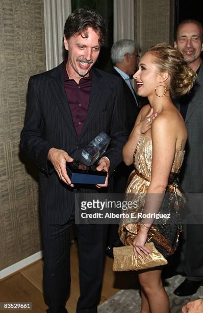 Writer Tim Kring and actress Hayden Panettiere attend the Hollywood Entertainment Museum's Hollywood Legacy Awards XI held at the Esquire House...