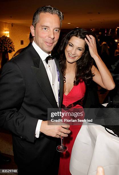 Earl Parick von Faber-Castell and wife actress countess Mariella Faber-Castell attend the Unesco Benefit Gala For Children 2008 at Hotel Maritim on...