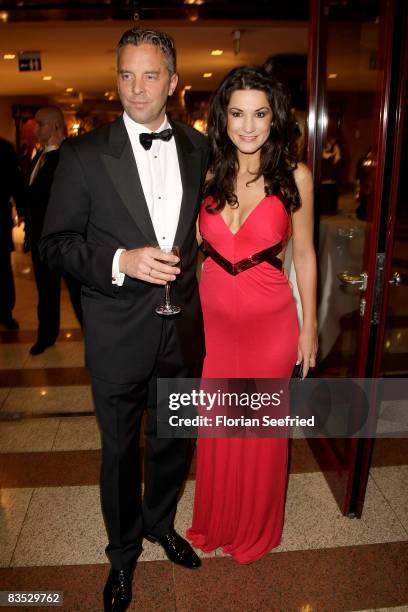 Earl Parick von Faber-Castell and wife actress countess Mariella Faber-Castell attend the Unesco Benefit Gala For Children 2008 at Hotel Maritim on...