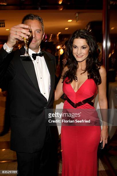 Earl Parick von Faber-Castell and wife actress countess Mariella Faber-Castell attend the Unesco Benefit Gala For Children 2008 at Hotel Maritim on...