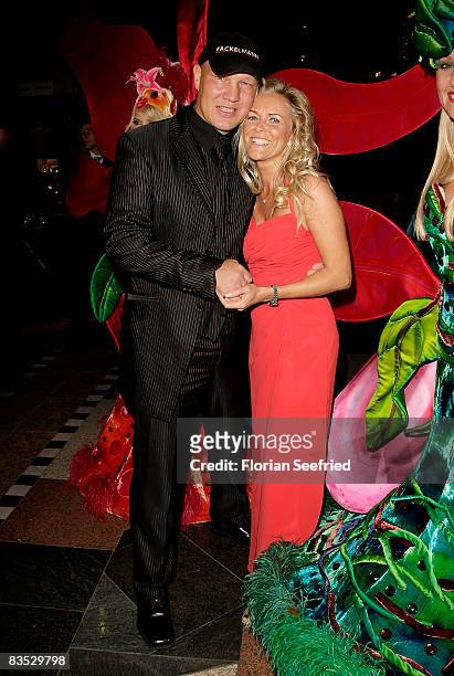 Boxer Axel Schulz and wife Patricia attend the Unesco Benefit Gala For Children 2008 at Hotel Maritim on November 01, 2008 in Cologne, Germany.
