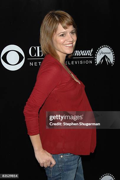 Actor Anna Belknap attends the "CSI: NY" celebration of its 100th episode at The Edison on November 1, 2008 in Los Angeles, California.