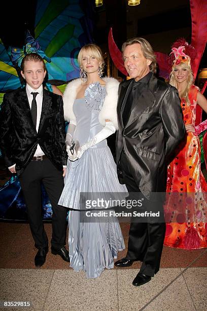 Designer Otto Kern and son Oliver and wife Naomi Valeska attends the Unesco Benefit Gala For Children 2008 at Hotel Maritim on November 01, 2008 in...