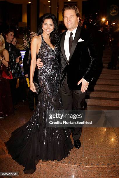 Producer Michael Ohoven and guest attends the Unesco Benefit Gala For Children 2008 at Hotel Maritim on November 01, 2008 in Cologne, Germany.