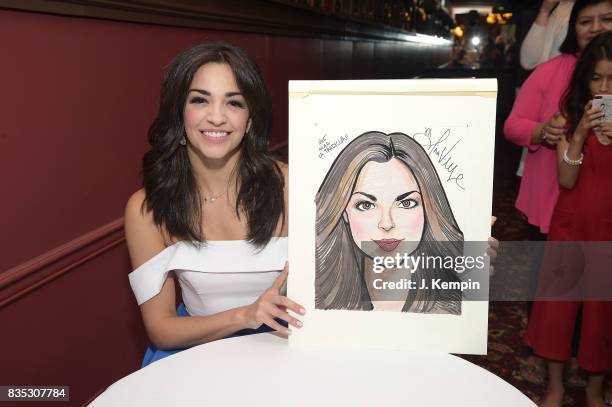 Actress Ana Villafae attends her caricature unveiling at Sardi's on August 18, 2017 in New York City.