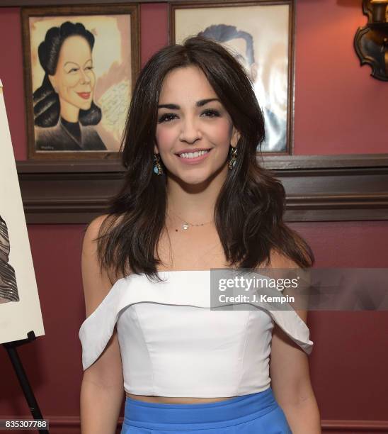 Actress Ana Villafae attends her caricature unveiling at Sardi's on August 18, 2017 in New York City.