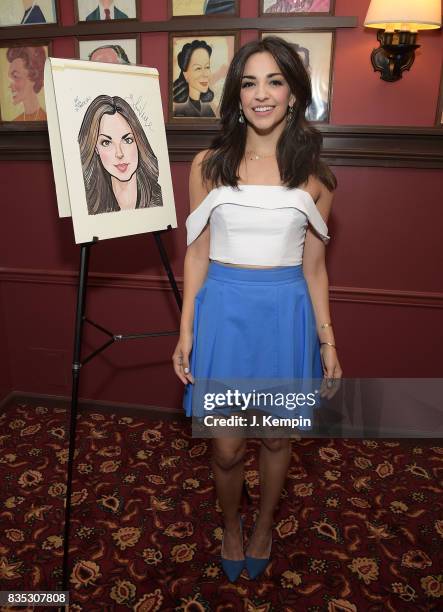 Actress Ana Villafae attends her caricature unveiling at Sardi's on August 18, 2017 in New York City.