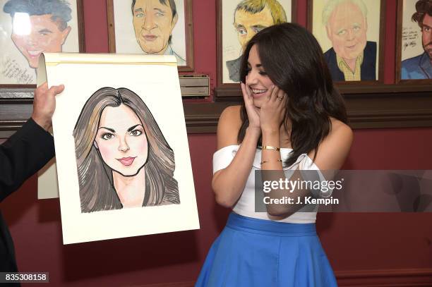 Actress Ana Villafae attends her caricature unveiling at Sardi's on August 18, 2017 in New York City.