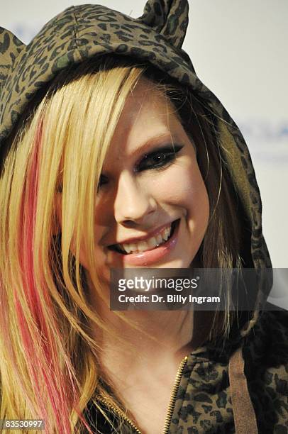 Singer Avril Lavigne attends the Premiere Of Spike Lee's Collaboration Film at the Nokia Plaza and Theatre at LA Live on October 14, 2008 in Los...