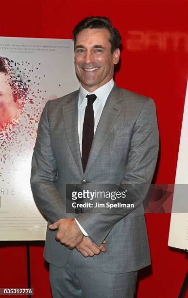 Actor Jon Hamm attends the "Marjorie Prime" New York premiere at Quad Cinema on August 18, 2017 in New York City.