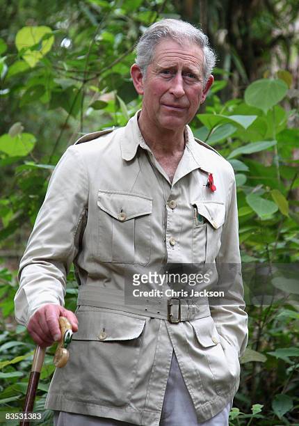 Prince Charles, Prince of Wales tours the Harapan Rainforest Project on November 2, 2008 in Jambi, Indonesia. Prince Charles, Prince of Wales and...