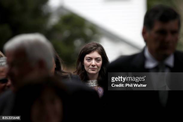 Singer and songwriter Lorde at a state luncheon for Croatian President Kolinda Grabar-Kitarovicon at Government House August 19, 2017 in Auckland,...