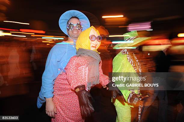 People attend the West Hollywood Halloween costume carnival, in West Hollywood, California, ON October 31, 2008. The world-famous costume party on...