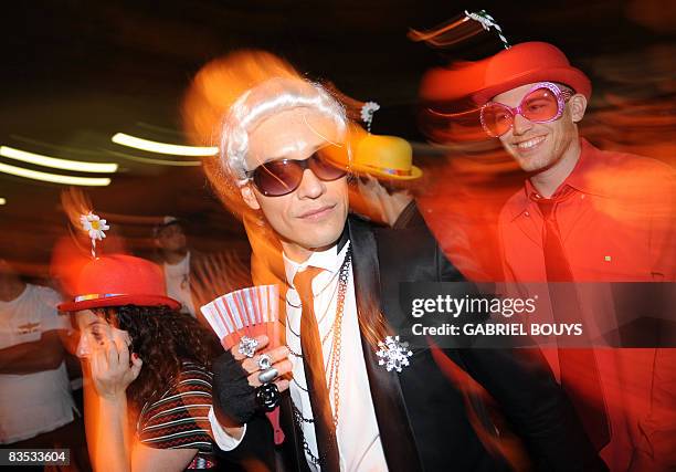 Man attends the West Hollywood Halloween costume carnival, in West Hollywood, California, on October 31, 2008. The world-famous costume party on...