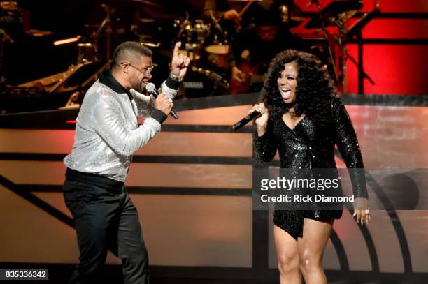 Singers Tony Terry and Shanice perform onstage at the 2017 Black Music Honors at Tennessee Performing Arts Center on August 18, 2017 in Nashville,...