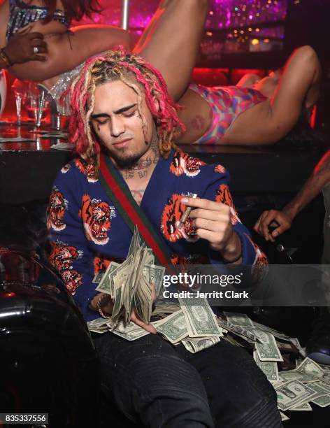 Lil Pump celebrates his 17th Birthday Party at Ace Of Diamonds on August 17, 2017 in West Hollywood, California.