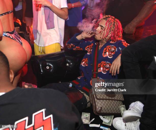 Lil Pump celebrates his 17th Birthday Party at Ace Of Diamonds on August 17, 2017 in West Hollywood, California.