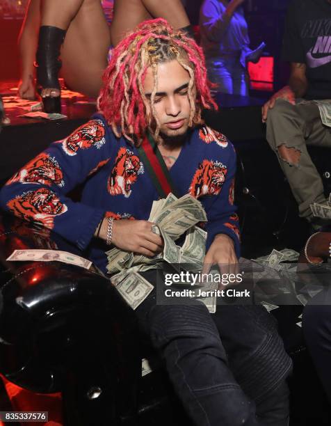 Lil Pump celebrates his 17th Birthday Party at Ace Of Diamonds on August 17, 2017 in West Hollywood, California.