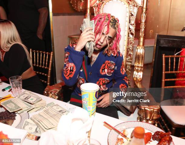 Lil Pump celebrates his 17th Birthday Party at Ace Of Diamonds on August 17, 2017 in West Hollywood, California.